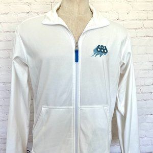 686 White Zip Up Sweatshirt - Lightweight Fleece -Jacket Size Medium- Men’s